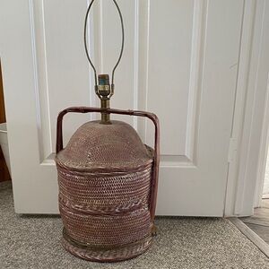 In excellent condition Early 20th Century Chinese Wedding Basket Lamp